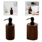 Maxbell Soap Dispenser Empty Wooden Dish Soap Dispenser for Hotel Home Bathroom Small