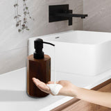 Maxbell Soap Dispenser Empty Wooden Dish Soap Dispenser for Hotel Home Bathroom Small