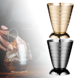 Maxbell Cocktail Jigger Practical Stainless Steel Measuring Cup for Home Bar Kitchen Gold