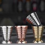 Maxbell Cocktail Jigger Practical Stainless Steel Measuring Cup for Home Bar Kitchen Gold
