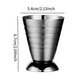 Maxbell Cocktail Jigger Practical Stainless Steel Measuring Cup for Home Bar Kitchen Black