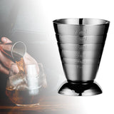 Maxbell Cocktail Jigger Practical Stainless Steel Measuring Cup for Home Bar Kitchen Black