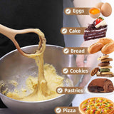 Maxbell Wooden Danish Dough Whisk Bread Whisking Tool for Bread Cake Batter Whisking