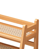 Maxbell Water Cup Display Rack Spice Rack 2 Tier Storage Shelf for Home Office Decor Wood