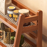 Maxbell Water Cup Display Rack Spice Rack 2 Tier Storage Shelf for Home Office Decor Brown