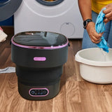 Maxbell Underwear Washing Machine Portable Washing Machine for Apartment Rvs Camping black and violet