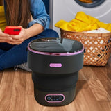 Maxbell Underwear Washing Machine Portable Washing Machine for Apartment Rvs Camping black and violet