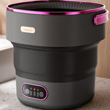 Maxbell Underwear Washing Machine Portable Washing Machine for Apartment Rvs Camping black and violet