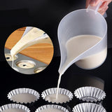 Maxbell Funnel Pitcher Tip Mouth Sturdy Portable Measuring Cup for Cream Oil Canning