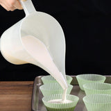 Maxbell Funnel Pitcher Tip Mouth Sturdy Portable Measuring Cup for Cream Oil Canning