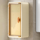 Maxbell Tissue Holder Decor with Lid Bathroom Storage Rack for Home Kitchen Restroom Yellow Clear Brown
