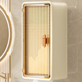 Maxbell Tissue Holder Decor with Lid Bathroom Storage Rack for Home Kitchen Restroom Yellow Clear Brown