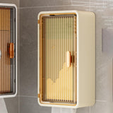 Maxbell Tissue Holder Decor with Lid Bathroom Storage Rack for Home Kitchen Restroom Yellow Clear Brown