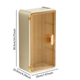 Maxbell Tissue Holder Decor with Lid Bathroom Storage Rack for Home Kitchen Restroom Yellow Clear Brown