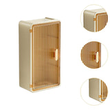 Maxbell Tissue Holder Decor with Lid Bathroom Storage Rack for Home Kitchen Restroom Yellow Clear Brown