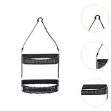Maxbell Hanging Shower Basket Holder for Large and Small Bottles Home Bathroom Black