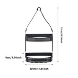 Maxbell Hanging Shower Basket Holder for Large and Small Bottles Home Bathroom Black