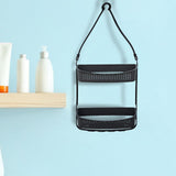 Maxbell Hanging Shower Basket Holder for Large and Small Bottles Home Bathroom Black