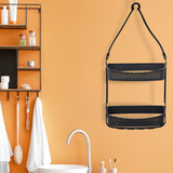 Maxbell Hanging Shower Basket Holder for Large and Small Bottles Home Bathroom Black