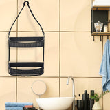 Maxbell Hanging Shower Basket Holder for Large and Small Bottles Home Bathroom Black