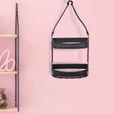 Maxbell Hanging Shower Basket Holder for Large and Small Bottles Home Bathroom Black