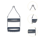 Maxbell Hanging Shower Basket Holder for Large and Small Bottles Home Bathroom Deep Gray