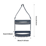 Maxbell Hanging Shower Basket Holder for Large and Small Bottles Home Bathroom Deep Gray