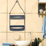 Maxbell Hanging Shower Basket Holder for Large and Small Bottles Home Bathroom Deep Gray