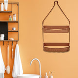 Maxbell Hanging Shower Basket Holder for Large and Small Bottles Home Bathroom Orange
