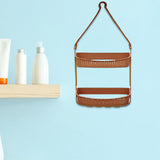 Maxbell Hanging Shower Basket Holder for Large and Small Bottles Home Bathroom Orange