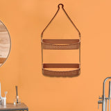 Maxbell Hanging Shower Basket Holder for Large and Small Bottles Home Bathroom Orange
