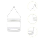 Maxbell Hanging Shower Basket Holder for Large and Small Bottles Home Bathroom White