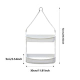 Maxbell Hanging Shower Basket Holder for Large and Small Bottles Home Bathroom White
