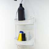 Maxbell Hanging Shower Basket Holder for Large and Small Bottles Home Bathroom White