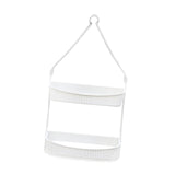 Maxbell Hanging Shower Basket Holder for Large and Small Bottles Home Bathroom White