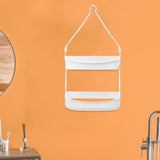 Maxbell Hanging Shower Basket Holder for Large and Small Bottles Home Bathroom White