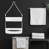 Maxbell Hanging Shower Basket Holder for Large and Small Bottles Home Bathroom White
