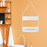 Maxbell Hanging Shower Basket Holder for Large and Small Bottles Home Bathroom White