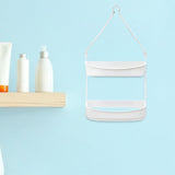 Maxbell Hanging Shower Basket Holder for Large and Small Bottles Home Bathroom White