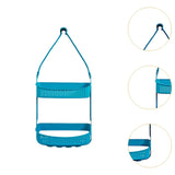 Maxbell Hanging Shower Basket Holder for Large and Small Bottles Home Bathroom Blue