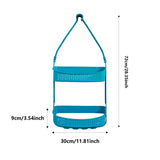 Maxbell Hanging Shower Basket Holder for Large and Small Bottles Home Bathroom Blue