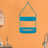 Maxbell Hanging Shower Basket Holder for Large and Small Bottles Home Bathroom Blue