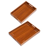 Maxbell Wooden Serving Tray Lightweight Simple Wood Plate for Home Events Guest Room 33 cmx22 cmx5 cm