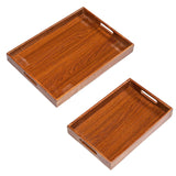 Maxbell Wooden Serving Tray Lightweight Simple Wood Plate for Home Events Guest Room 33 cmx22 cmx5 cm