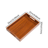 Maxbell Wooden Serving Tray Lightweight Simple Wood Plate for Home Events Guest Room 33 cmx22 cmx5 cm