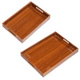 Maxbell Wooden Serving Tray Lightweight Simple Wood Plate for Home Events Guest Room 33 cmx22 cmx5 cm