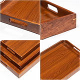 Maxbell Wooden Serving Tray Lightweight Simple Wood Plate for Home Events Guest Room 46 cmx33 cmx5 cm