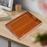 Maxbell Wooden Serving Tray Lightweight Simple Wood Plate for Home Events Guest Room 46 cmx33 cmx5 cm
