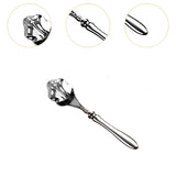 Maxbell Serving Spoon Shell Shape Multifunctional for Home Restaurant Family Dinners silver small