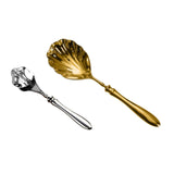 Maxbell Serving Spoon Shell Shape Multifunctional for Home Restaurant Family Dinners silver small